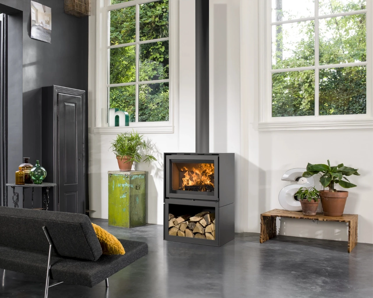 BOX20 70 GALLERY met houtopslagmodule