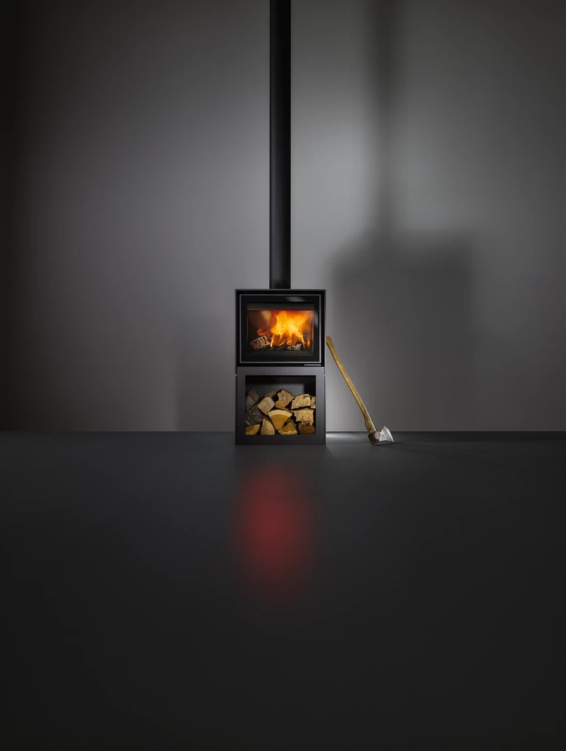 BOX 20 52 c. met houtopslagmodule met glazen deur