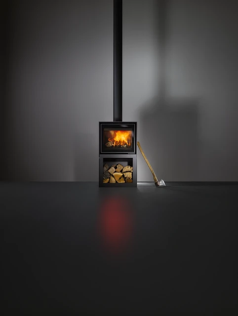 BOX 20 52 c. met houtopslagmodule met glazen deur