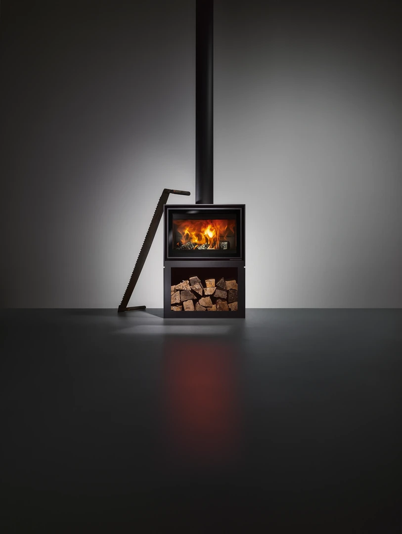 BOX 20 65 c. met houtopslagmodule met glazen deur