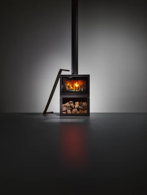 BOX 20 65 c. met houtopslagmodule met glazen deur