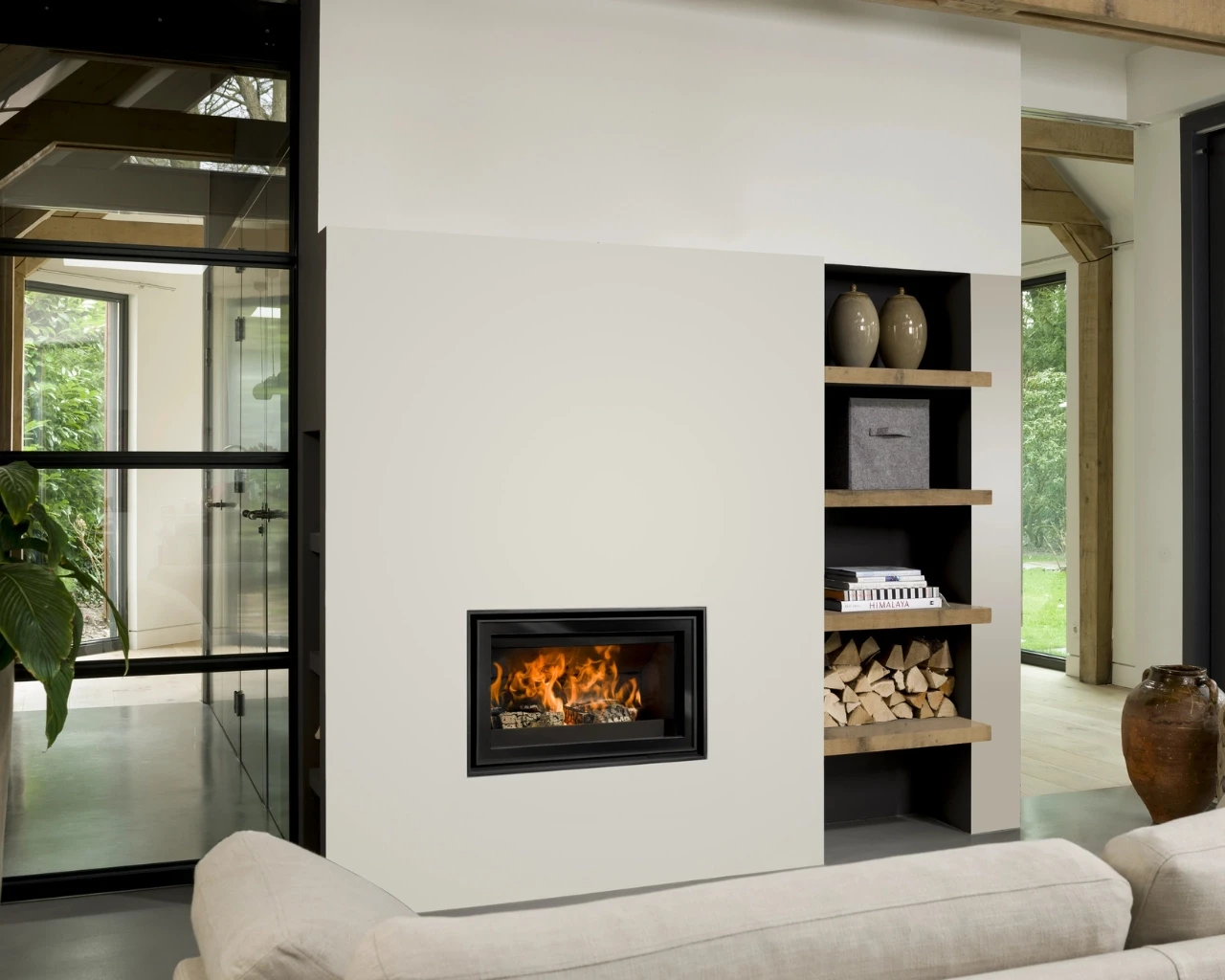 Unilux-NEW GALLERY 7 75_inbouw kader wit_glazen_deur