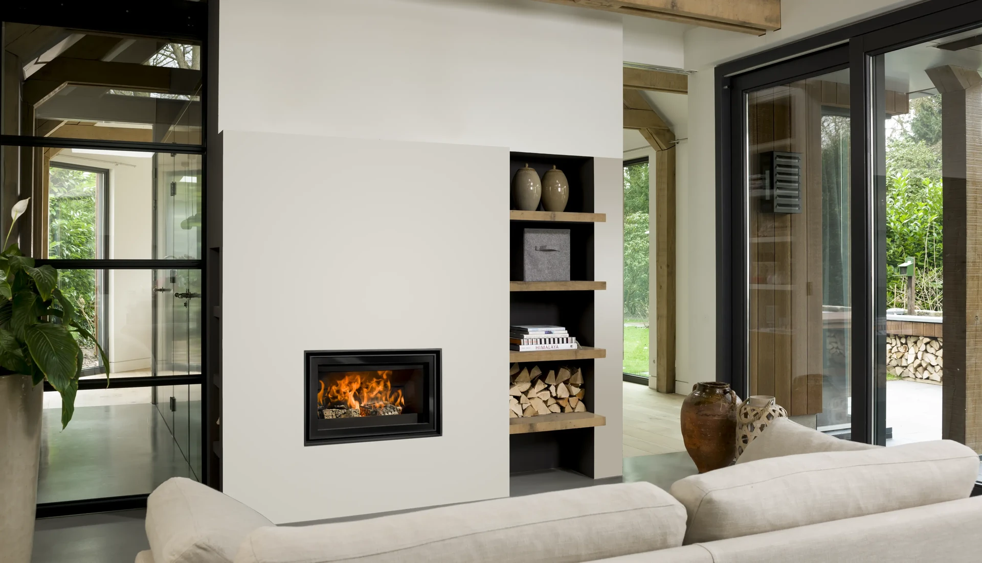 Unilux-7 75_inbouw kader wit_glazen_deur